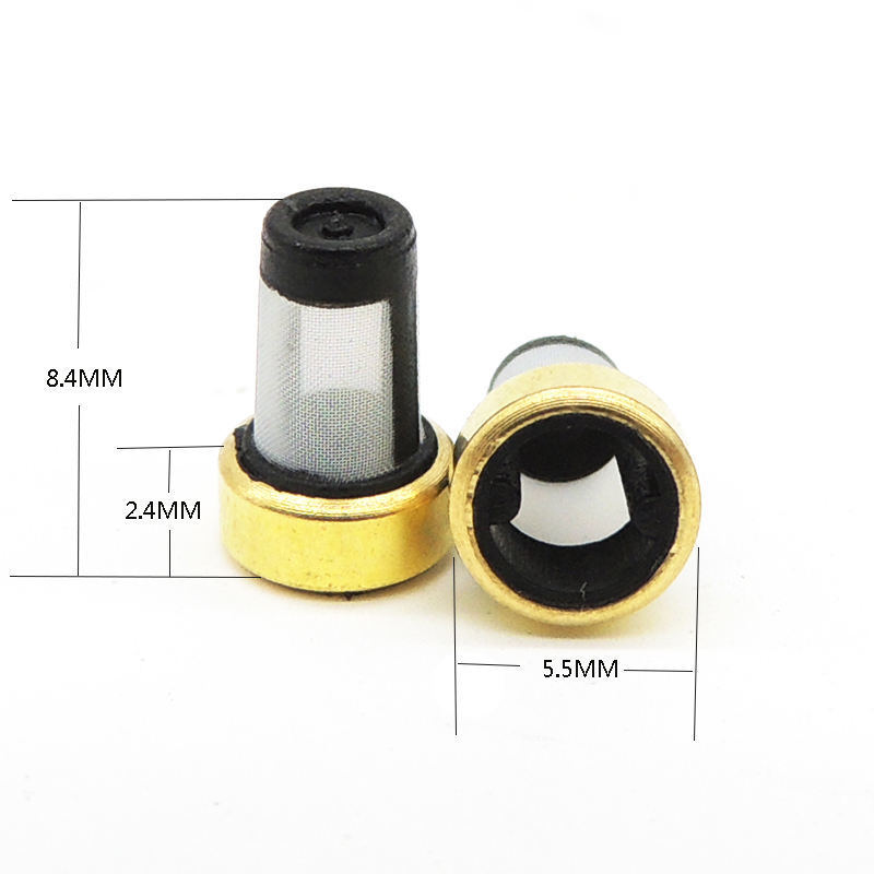5.5x2.4x8.4mm Injector Fuel Filter for Universal Auto Engineer Nozzle Basket Kit Replacement