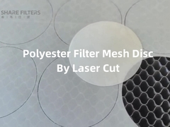 Precision Polyester Filter Mesh Discs dengan Laser Cut