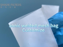 Custom Size Welded Mesh Bag 15 20 25 30 35 Mikron dalam Nylon Polyester Mesh