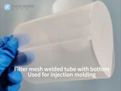 Filter Las PP PA PET Mesh Tube dengan Bawah 150 200 300 400 500 Mikron Digunakan untuk Cetakan Injeksi